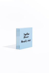 I Heart You - Blue Acrylic Block