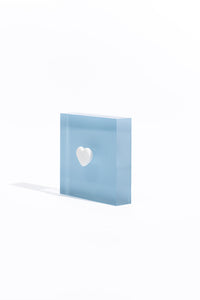 I Heart You - Blue Acrylic Block