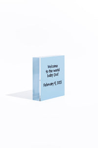 Noteworthy Angel - Blue Acrylic Block