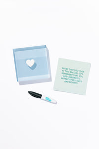 I Heart You - Blue Acrylic Block