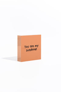 I Heart You - Pink Acrylic Block