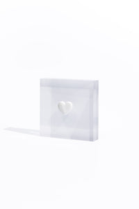 I Heart You - White Acrylic Block