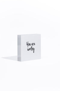 I Heart You - White Acrylic Block