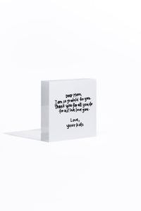 I Heart You - White Acrylic Block