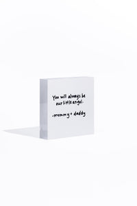 Noteworthy Angel - White Acrylic Block