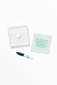 I Heart You - White Acrylic Block